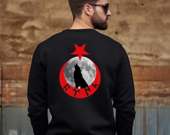Sweatshirt with Bozkurt on the back/ bozkurt / Göktürk / Wolf / Gift / Dtf Print / Ottoman Empire