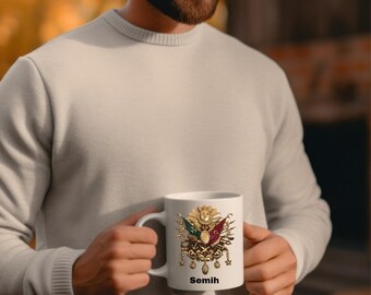 Ottoman mug with personalized name / kisiye özel Osmanli Bardak / coffee mug/ cup