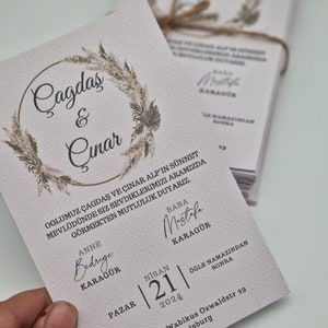 Einladungskarten Davetiye Inviation Sünnet Verlobung Hochzeit Nisan Bild 3