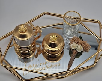 Damat Kahve Tepsisi | Groom Coffee Tray | Söz | Nisan | Engagement | Damat Kahve Fincani |
