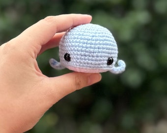 Handmade Crochet Baby Whale Stuffed Animal, Cute Crochet Toy, Animal Lovers, Handmade Gift, Crochet Doll, Stuffed Animal, Sea Lovers