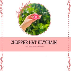Portachiavi all'uncinetto a forma di cappello da Chopper in stile anime (PDF) / Portachiavi amigurumi a forma di renna con cappello di paglia Chopper / Tutorial per un regalo fai da te all'uncinetto