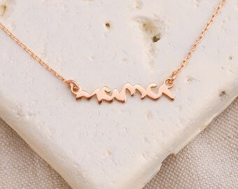 18K Gold Filled Mama Necklace: Dainty Mother's Pendant