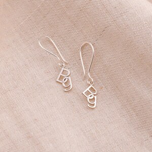 Personalized Interlocking Earring, 18K Gold Filled Dangle Interlock Earring, Letter Interlocking Earrings, Interlock Initial Dangle Earrings