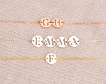 Personalized Initial Bracelet: 18K Gold Filled Letter Jewelry