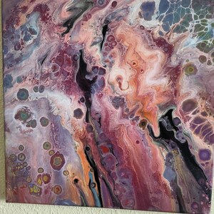 Beautiful acrylic, one of a kind, modern, abstract painting. Original fluid art on canvas by NW Acrylic Art.