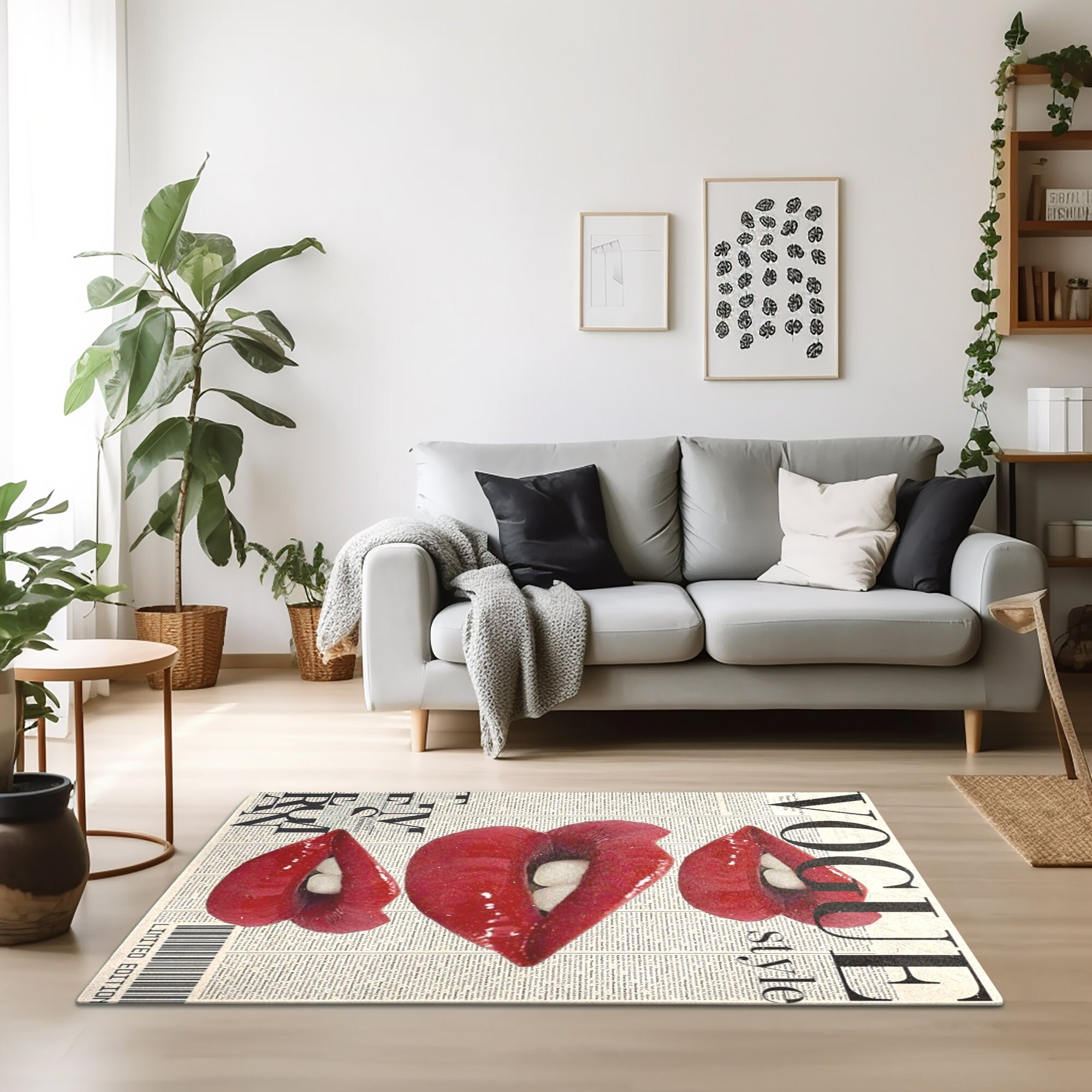 Fashion Rug Fashion Rug, Magazine Paper Modern Livingroom Carpet, Cool Bedroom Rug ...