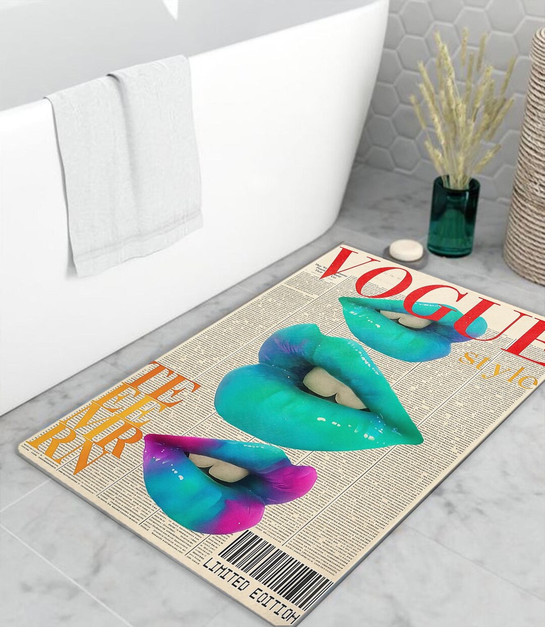 Fashion Rug Colorful Fashion Rug, Magazine Paper Modern Livingroom Carpet, Cool ...