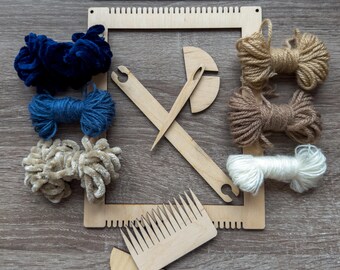 Tapestry Weaving Kit – DIY Loom with Yarn