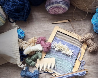 Tapestry Weaving Kit – DIY Loom with Yarn