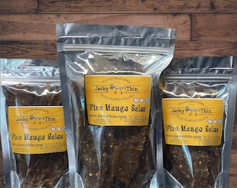 LG Fire Mango Salsa Beef Jerky! The Famous recipe—By Jerky Thin