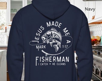 Jesus Hoodie, Fisher of Men Sweatshirt, Christian Hoodie for Men, Jesus Shirt Men, Pastor Gift