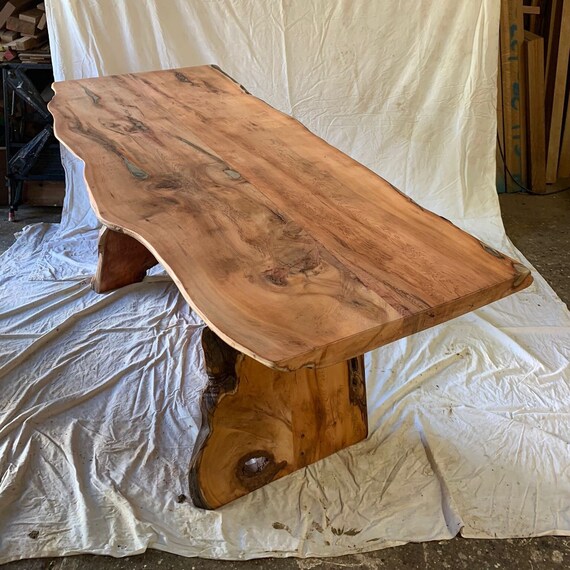 Six Place Ancient Yew Hand Crafted Dining Table - Etsy