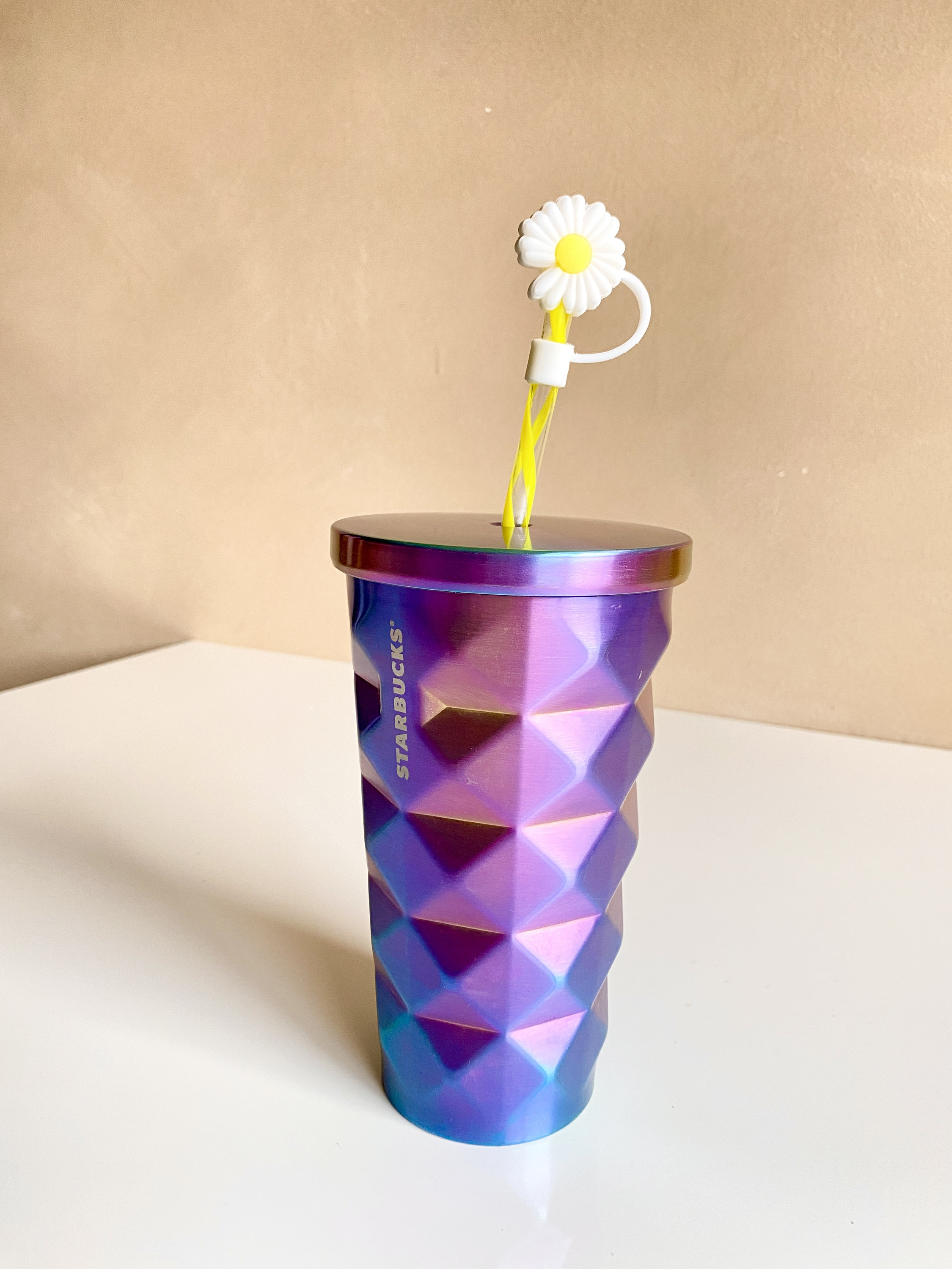 Starbucks Tumbler Straw Topper Daisy Flower Cute Straw Cover Tumbler