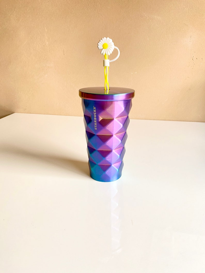 Starbucks Tumbler Straw Topper Daisy Flower Cute Straw Cover Tumbler Reusable Drink Straw Cap