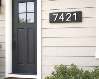 High Contrast House Number Sign, Easy to Read Address Plaque for Outdoor Use
