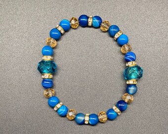 Blue Agate Handmade Bracelet