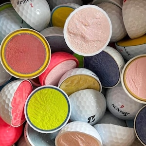 Golf Ball Craft Balls 12 Balls cut in Half!