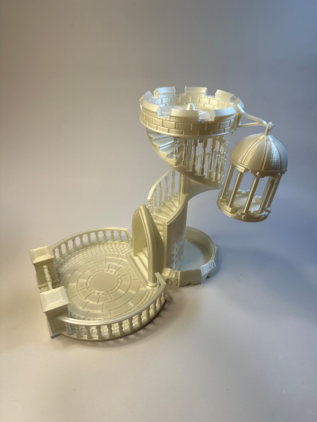 Graceful Spiral Staircase Dice Tower And Matching Dice Jail Spiral graceful-spiral-staircase-dice-tower-and-matching-dice-jail-spiral