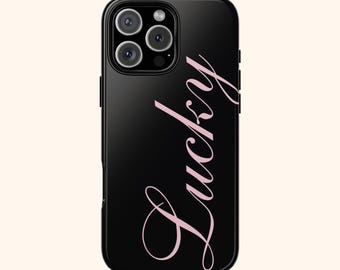 Custodia per telefono LUCKY GIRL / Custodia estetica per iPhone / Custodia per iPhone per adolescenti / Custodia per telefono elegante