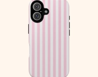 Pink Striped Phone Case | Tough Phone Case