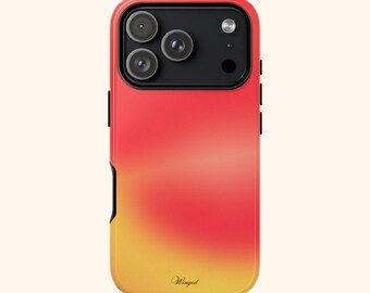 SUNSETS | Red to Yellow Gradient Phone Case | Colourful Phone Case | Summer Colour Phone Case | Sunset Phone Case | Aura Phone Case