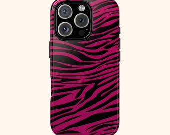 Pink Zebra Stripes Phone Case | Y2K phone case | stylish phone case