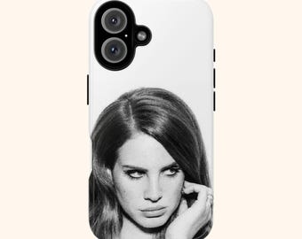 LANA / Cover per telefono con ritratto retrò in bianco e nero / Cover per iPhone con foto vintage di celebrità / Cover per telefono con foto spontanea /