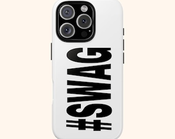 Custodia per telefono SWAG / Custodia per iPhone con testo in grassetto nero / custodia swag / custodia tumblr / custodia per telefono 2014
