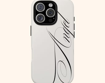 Custodia per telefono Angel Script / Custodie resistenti / Custodia per telefono con scritta estetica / Custodie per telefono per iPhone / Custodie per telefono con scritta corsiva