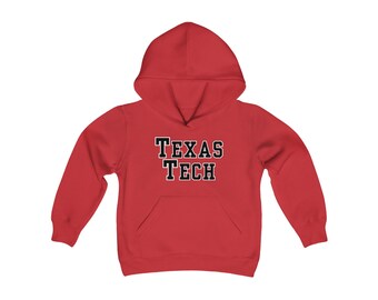 sweat à capuche vintage Texas Tech pour enfants, sweat à capuche vintage Texas Tech pour jeunes