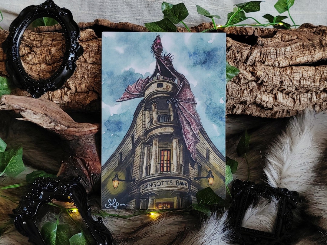 A5 Print Gringotts Bank Harry Potter Watercolor Illustration - Etsy
