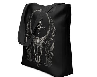 Freyja draagtas, Noorse godin, Vikingmythologie, zwarte polyester schoudertas