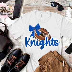 Knights Football Coquette PNG Knights Football Design Knights Team Logo PNG Knights School Spirit PNG Design Coquette Bow png Knights png
