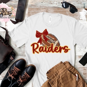 Raiders Football Coquette PNG Raiders Football Design Raiders Team Logo PNG Raiders School Spirit PNG Design Coquette Bow png Raiders