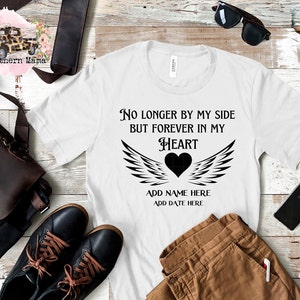 In Loving Memory Angel Wings SVG PNG Angel Wings Heart Halo Heaven SVG Add Name Date Personalize Memorial T-shirt Memorial Decal svg
