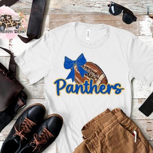 Panthers Football Coquette PNG Panthers Football Design Panthers Team Logo PNG Panthers School Spirit PNG Design Coquette Bow png Panthers