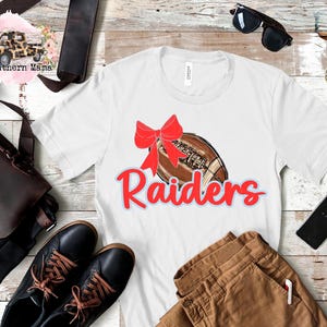 Raiders Football Coquette PNG Raiders Football Design Raiders Team Logo PNG Raiders School Spirit PNG Design Coquette Bow png Raiders
