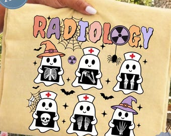 Comfort Colors Custom Halloween Radiology Shirt, Spooky xray tee. Halloween Radiology Sweatshirt, Rad Teach Halloween Shirt, Rad Tech Shirt