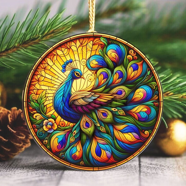 Peacock Christmas Etsy