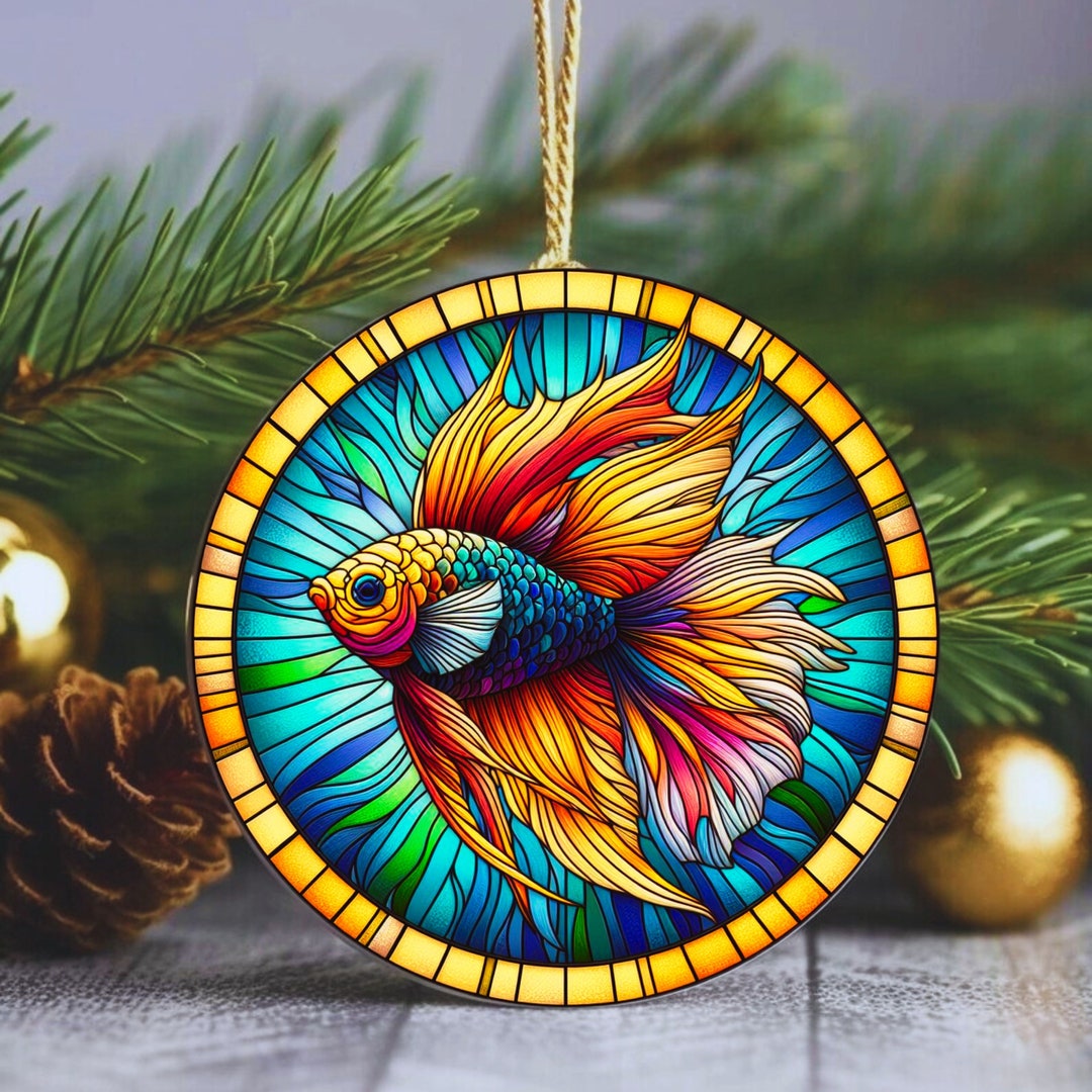 Angelfish Christmas Ornaments, Angelfish Christmas Tree Decor, Fishing