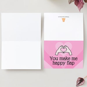 Printable Happy Flap Card Autistic Stimming Valentines Day Card Neurodiverse Autism Neurodivergent Anniversary Card Digital Download image 4