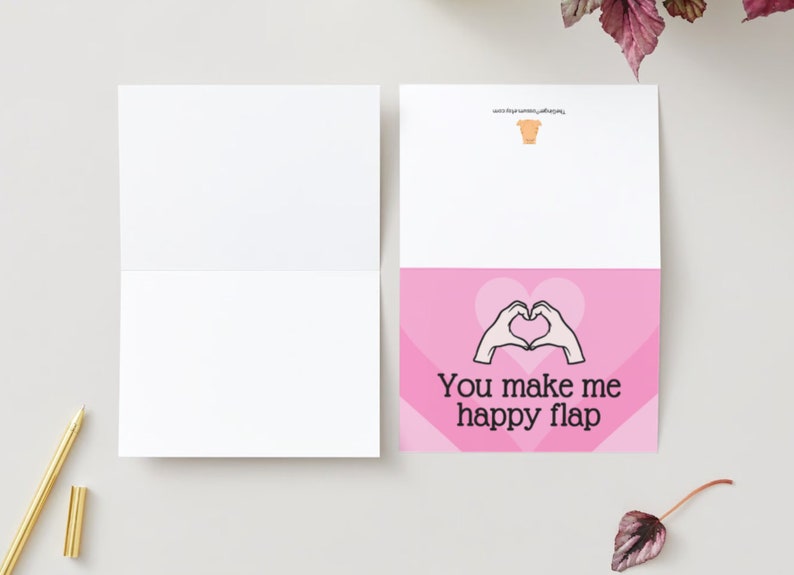 Printable Happy Flap Card Autistic Stimming Valentines Day Card Neurodiverse Autism Neurodivergent Anniversary Card Digital Download image 4