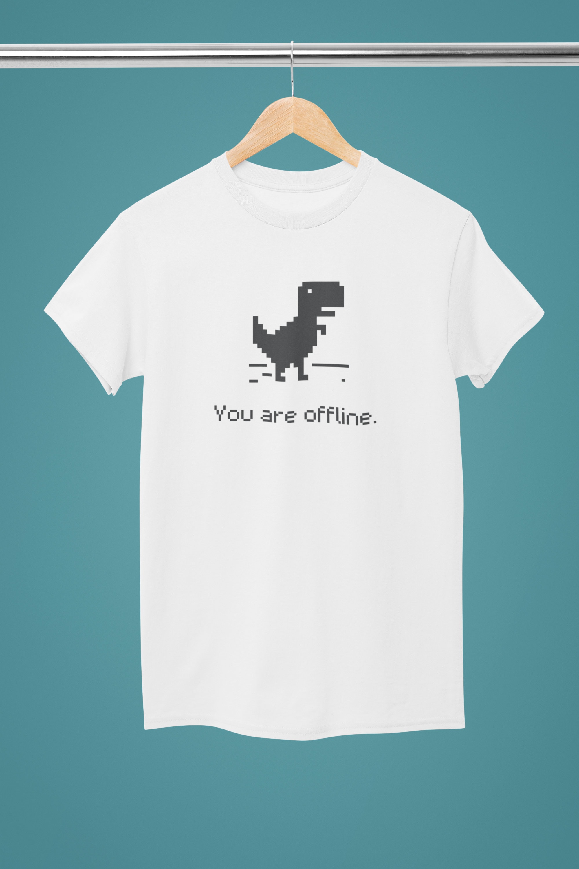 Offline by timothiray  T shirt, Google tshirt, Dinosaur shirt