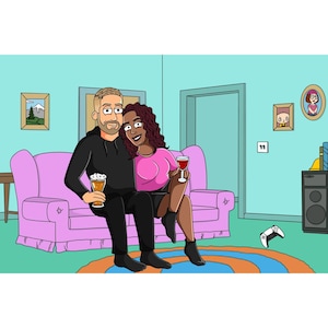 Family guy portrait| Custom portrait| Personalized portrait| Couple drawing| Family portrait| Birthday gift| Family guy |  Father's Day
