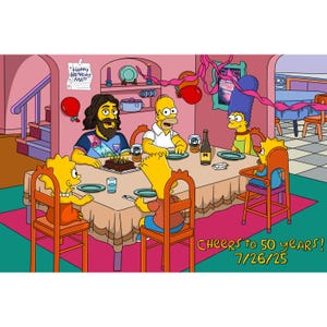 Simpsons | Custom family portrait | Couple illustration | Yellow custom portrait | Simpsons portrait | Father's Day