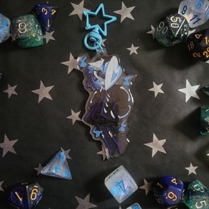 William wisp 3&quot; glitter keychain | Just roll with it (JRWI) keychain