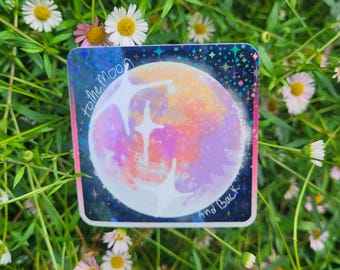 Adesivo olografico a forma di stella 3"x3" per andare e tornare dalla Luna