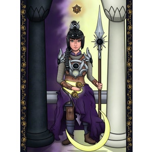 Shadowheart - Baulder&#39;s Gate 3 &quot;The High Priestess&quot; Tarot Card Wall Art