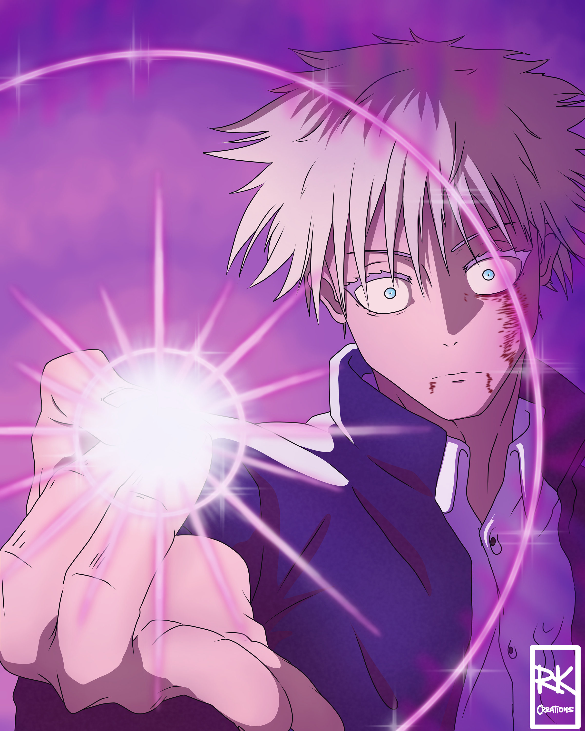 Satoru Gojo Imaginary Purple Jujutsu Kaisen Etsy